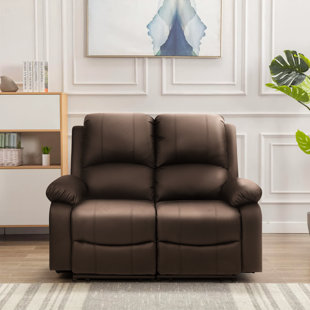 Small leather deals 2 seater sofa